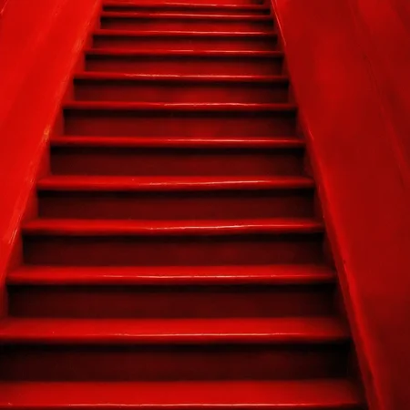 <lora:SDXL_only_red2_Sa_May_v3:1> red, stairs