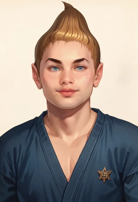 score_8, score_8_up, score_7_up, oblivionarts, 1boy, male focus, solo,  adoring_fan, portrait close-up, simple background,