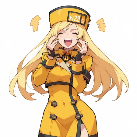 1girl, solo,
Millia Rage, Guilty Gear ,
simple background, white background, (:1.3) laughing pose, (standing , looking around ,
,
<lora:DarkfireStyle19:1.25>