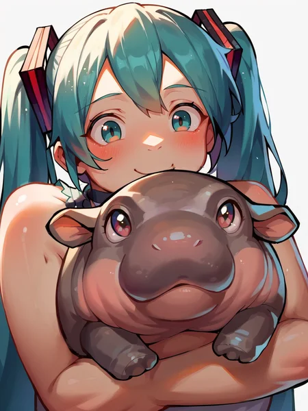 score_9, score_8_up, score_7_up, score_6_up, score_5_up, <lora:Moo_DengXLP:0.9>, moo deng, hippo, animal focus, white background, cute, drawing,