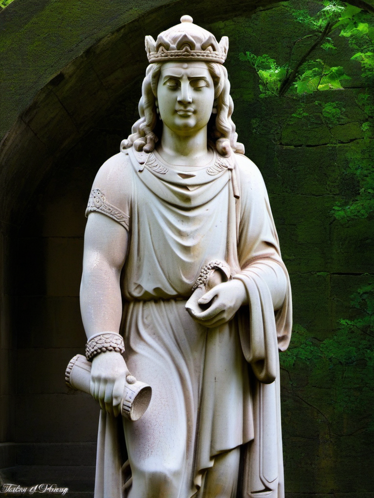 stone stature of a poor king <lora:talesofthegraveyard:1>