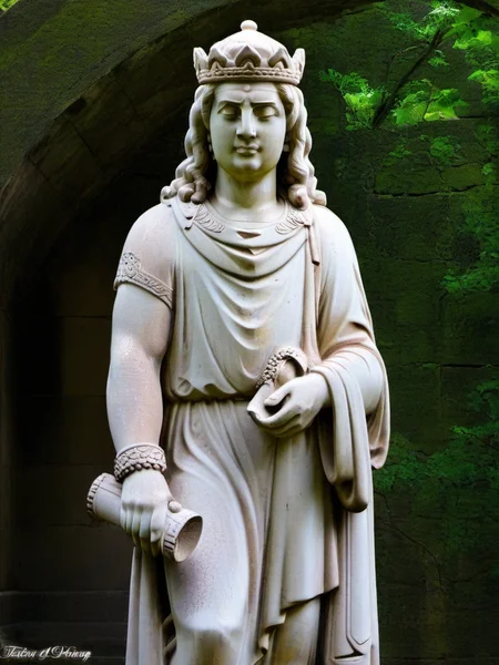 stone stature of a poor king <lora:talesofthegraveyard:1>