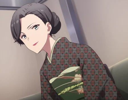 score_9, score_8_up, score_7_up, source_anime,
motheryukinoshita, <lora:mother-yukinoshita-s3-ponyxl-lora-nochekaiser:1>,
mother yukinoshita, short hair, blue eyes, black hair, hair bun, single hair bun, hair up,
japanese clothes, kimono, sash, makeup, obi, floral print, lipstick, black kimono,
indoors, bent over, smile,
looking at viewer, cowboy shot, dutch angle, solo,