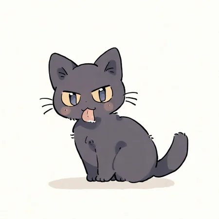 (cat:1.2), black cat, (no humans:1.1), (cute:1.2), solo, licking it self, 
 \(seedyoulater\), naguru \(cyoroama\), 
very awa, masterpiece, highres, absurdres, newest,
<lora:TA_trained:0.75>, chibi, <lora:ponyv4_noob1_2_adamW-000017:0.5>, <lora:shiroski:0.75>,