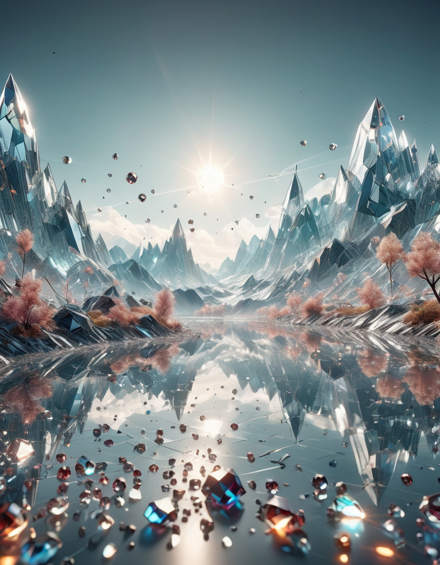 (Fighting game style breathtaking:1.24), natural light, dynamic angle, (anti-aliasing:1.2), elegant, soft scattered light, dramatic scene . Dynamic, vibrant, action-packed, detailed character design, reminiscent of fighting video games like DOOM and Quake and Unreal Engine and Greg Rutkowski, ultra realistic, 8k, detailed, trending on artstation, made of ral-crztlgls <lora:ral-crztlgls-sdxl:1> ral-crztlgls landscape background