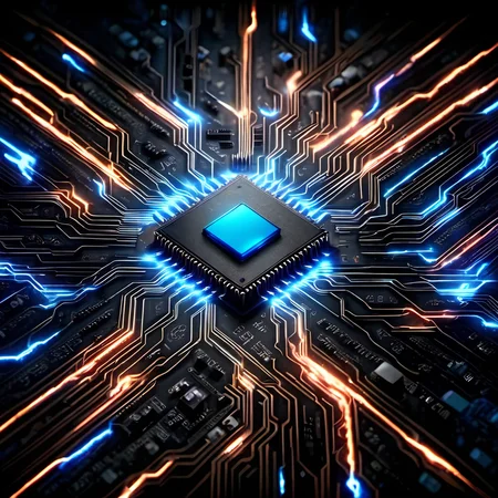 iccircuitart,electric blue theme,<lora:iccircuitart:1>, Wide angle, chaotic cabin in background. vibrant, photorealistic, realistic, dramatic, dark, sharp focus, 8k.