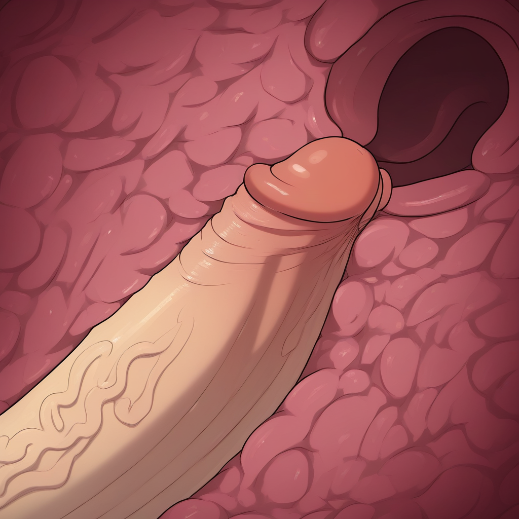long penis, Precum, Internal view