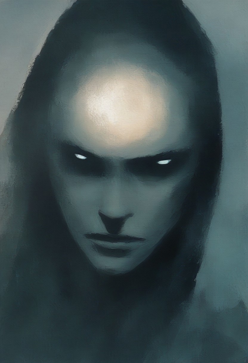 score_9, score_8_up, score_7_up, ((watercolor style)), masterpiece, ultimate detailed, extremely vibrant colours, Highly detailed, highly cinematic. It depicts Moon Knight (Marvel Comics) lurking in the darkness, with his white hood and glowing eyes. The background is black and he is covered in darkness with the silver moon. close-up. Adding depth to the composition. High resolution, high detail. Highly detailed. nvcmsdx