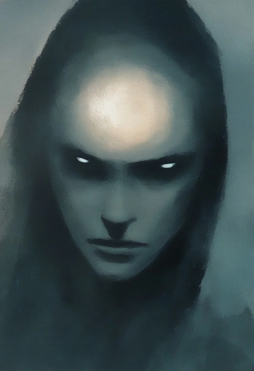 score_9, score_8_up, score_7_up, ((watercolor style)), masterpiece, ultimate detailed, extremely vibrant colours, Highly detailed, highly cinematic. It depicts Moon Knight (Marvel Comics) lurking in the darkness, with his white hood and glowing eyes. The background is black and he is covered in darkness with the silver moon. close-up. Adding depth to the composition. High resolution, high detail. Highly detailed. nvcmsdx