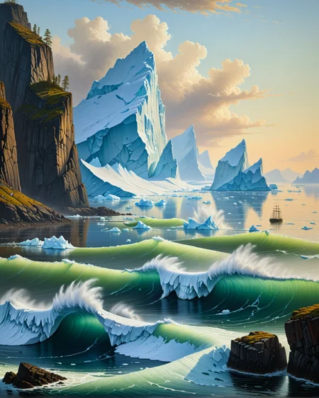 Creator Landscape,
(style ofJames E. Buttersworth (nautical precision)),
shag diving deep, Arctic fjord with drifting icebergs, wave-formed beach cusps, AcademicLandscape/seascapes_objects,
<lora:extremely_detailed:0.8> extremely detailed,
<lora:add-detail-xl:0.3>,
<lora:dreamshaperXL10_lora:0.3>
detailxl,
advntr,