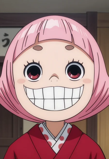 source_anime,anime screencap, anime coloring,intricate details,rating_explicit, masterpiece, best quality,
(best quality, absurd res, ultra detailed),,(4 finger:0.5),1girl, ((solo)), good eyes,perfect eyes,,detailed eyes, zPDXLxxx , zPDXL3,detailed, detailed face
BREAK
solo,indoors,upper body,portrait,
toko, pink hair, blunt bangs, Japanese clothes, red kimono,
smile,grin,
, <lora:add-detail-xl:2> <lora:toko:0.8>