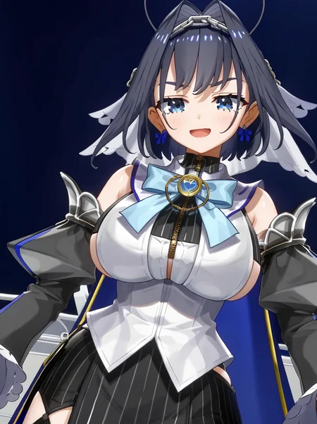 detailed background, shiny skin, posing, rating safe,
<lora:kronii.pony:1>,
kronii,
large breasts,
smug, looking down,
low angle, open mouth,