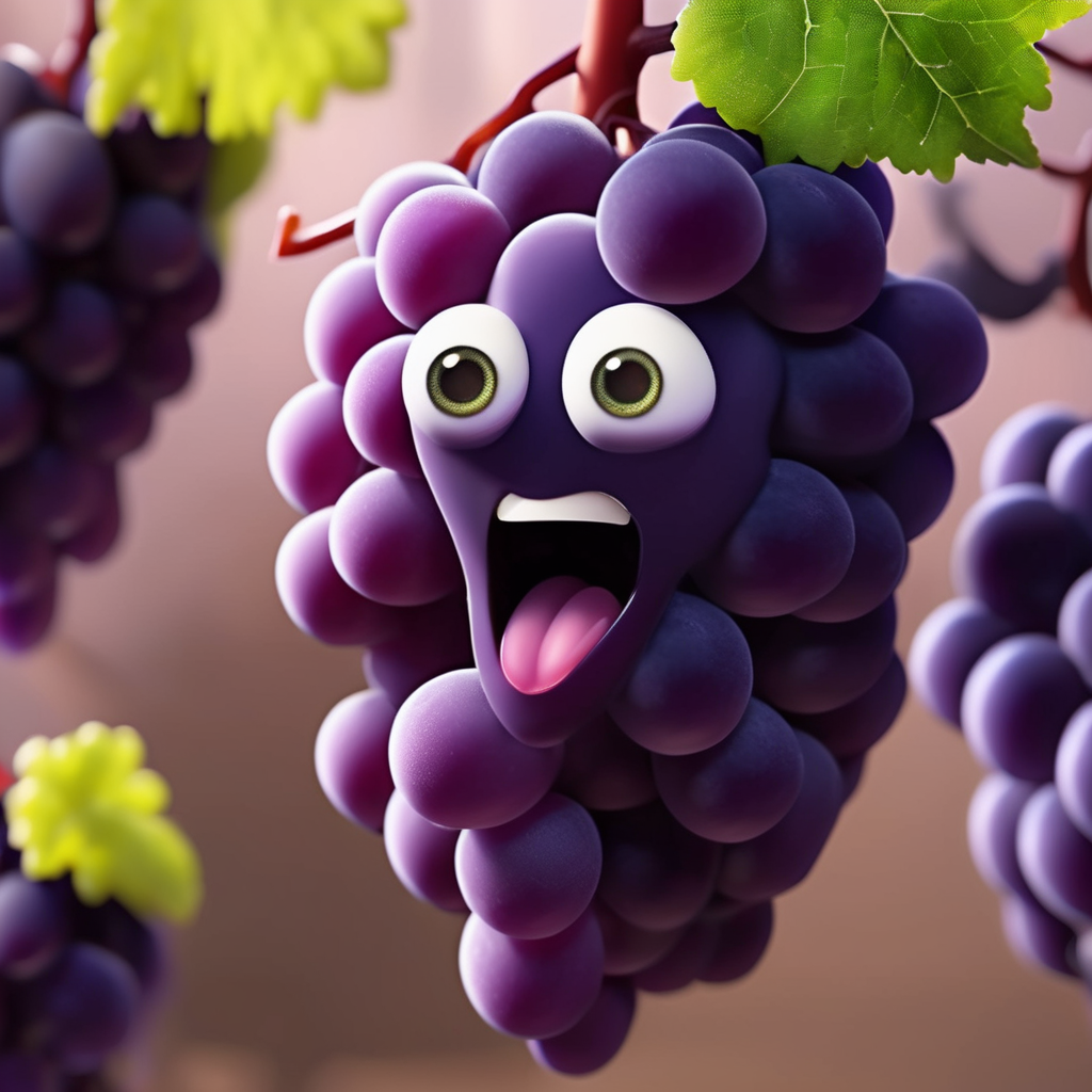 Angry Grape, Furious Expression, Purple Palette, Velvety Texture, Micro Scale, 
, CtFruitsRedmAF, <lora:CtFruitsRedmAF:1>