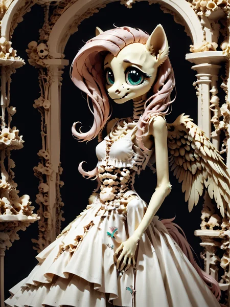 score_9, score_8_up, score_7_up, score_6_up, 1 girl, portrait, Fluttershy \(mlp\), anthro pony, tail, wings, dress, boneswm, <lora:Bones_World_Morph:1.2>, <lora:Anime Summer Days 2 Style SDXL_LoRA_Pony Diffusion V6 XL:0.5> <lora:Realistic000003_1_2.5DAnime_0.05_Merge1:0.5> <lora:MegaFluffyPony:0.5> MegaFluffyPony, furry, fluffy