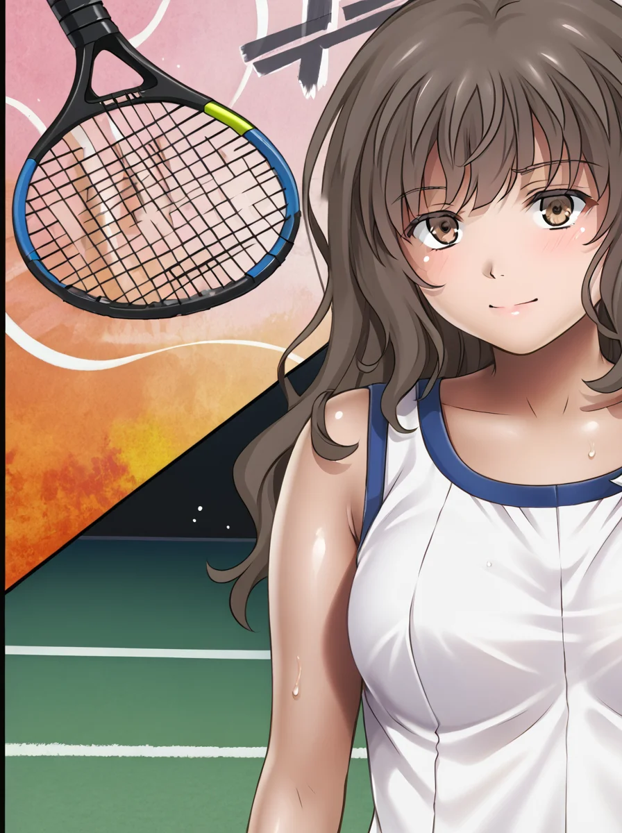 detailed background, shiny skin, rating safe, 
<lora:cyclone.pony:1>,
cyclone, ami, 
clothed girl, 
tennis wear,