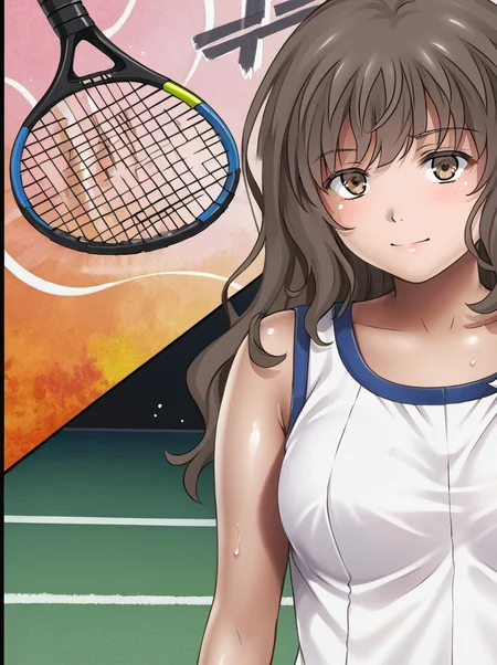 detailed background, shiny skin, rating safe, 
<lora:cyclone.pony:1>,
cyclone, ami, 
clothed girl, 
tennis wear,