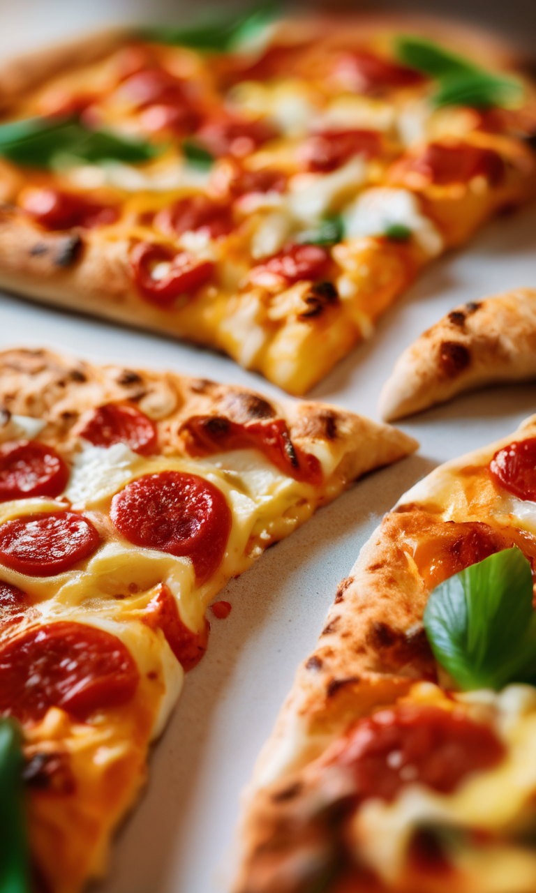 score_9, score_8_up, score_7_up, score_6_up, score_5_up, score_4_up, close up, pizza, commercial photo, p1zz4, ((basil pepperoni toppings))