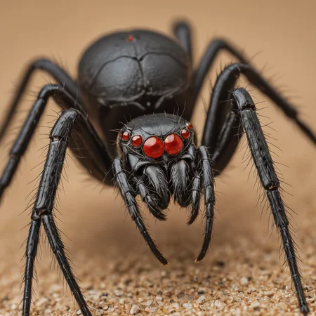 black widow spider macro