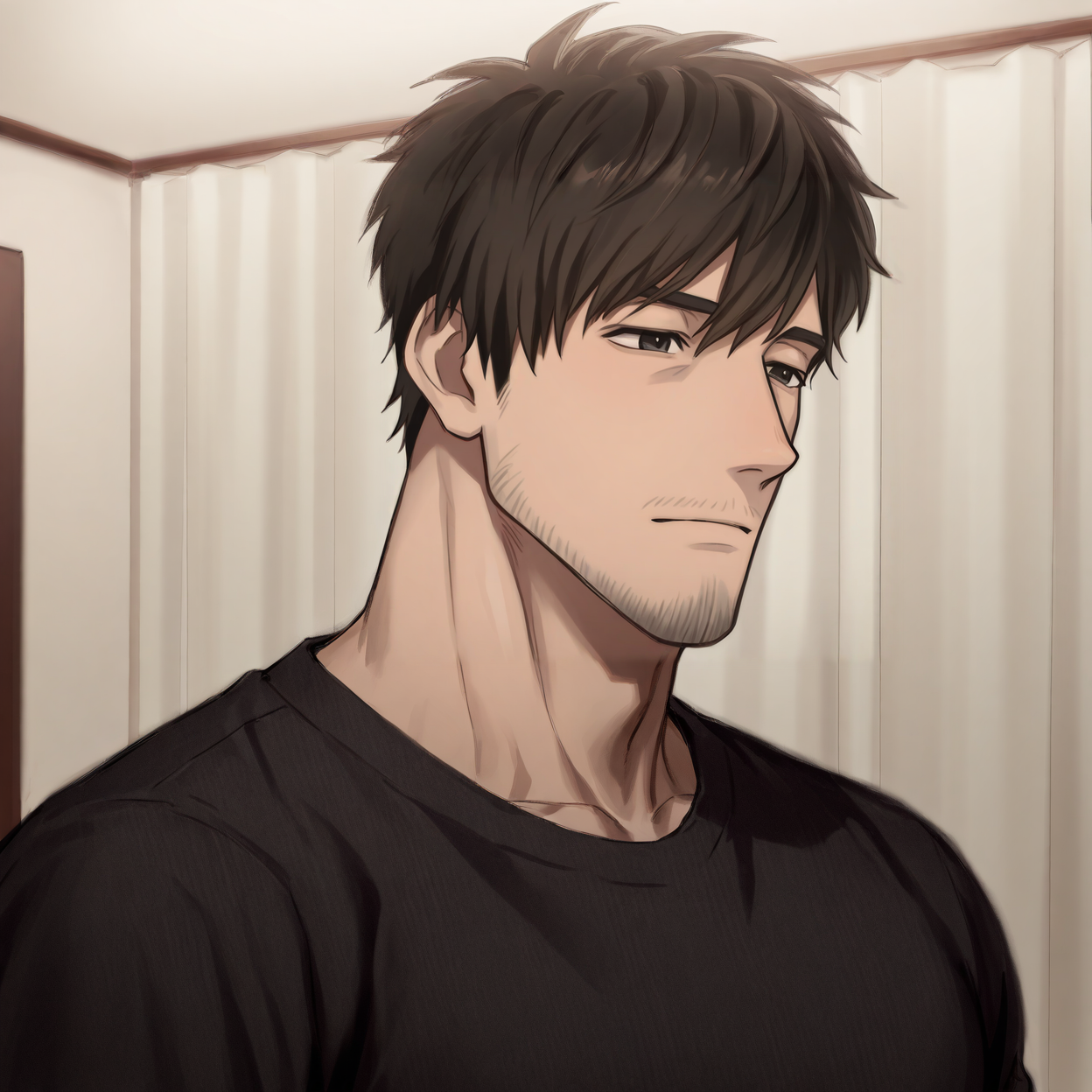 <lora:Kagami_Kazumi_Liar_Uncover_the_Truth:.7> KKzm1, brown_KKzm1_hair, black_KKzm1_eyes, mature male
(very short hair, beard, bara, mature, facial hair, stubble, beard, full beard, sideburn, beard, a lot of beard, ), facial hair,male focus, muscular male, muscular male, bara, mature,  bara, mature, aixiwuganda_(20222192), very awa, masterpiece, best quality, absurdres, newest, perfect quality, detailed background, intricate details,
<lora:slider_Body Type_alpha1.0_rank4_noxattn_last:3><lora:style_Anime Summer Days 2 Style SDXL_LoRA_Pony Diffusion V6 XL:.6><lora:slider_cfg_scale_boost:.7><lora:face_Artist6p-10:.55>, Artist6p, Artist04p,<lora:slider_il_brightness_slider_d1:-1><lora:slider_il_contrast_slider_d1:-1><lora:slider_DarkSlider1.2_alpha1.0_rank16_full_300steps:-.6>