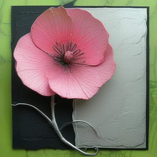 front of an old card shows white smooth cardstock with silver foil enriched by,.1mm micro liner in black,water soluble graphite,wjite pencil highlight,neon pink and lime highlights,gunmetal silver foil lowlights,hue black and white anne bachelier,
<lora:artfullyparched-v1-000014:1>,
