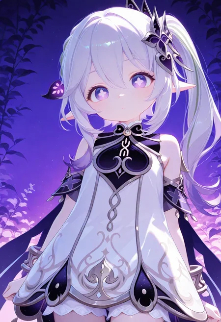 1girl, nahida \(genshin impact\), indigo theme, petite, alternate color, (lilac theme:1.1), young, adolescent, violet theme, purple theme, shiny, lilac eyes, lilac costume, lilac hair tips, 
very awa, masterpiece, best quality, amazing quality, absurd res, hi res, highres, <lora:NoobV065sHyperDmd:0.3>  <lora:LeIsT0_style:0.6> <lora:Aura_illu:0.4> <lora:naitian_epoch_12:0.6>