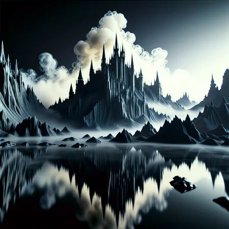 fantasy landscape, grey smoke, rating_safe, sdxl_fixl-art, masterpiece, best quality, 4k, absurdres, <lora:sdxl_Liquid_Smoke-000013:0.30000000000000004>, <lora:sdxl_add-detail-xl:1.0>