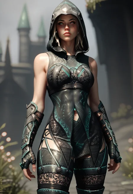 score_9, score_8_up, score_7_up,
1girl, solo, wide shot,
<lora:Dark_CelesNightingale_Pony_v1.0:0.75> n1ght1ng4l3, armor, thigh boots, hood