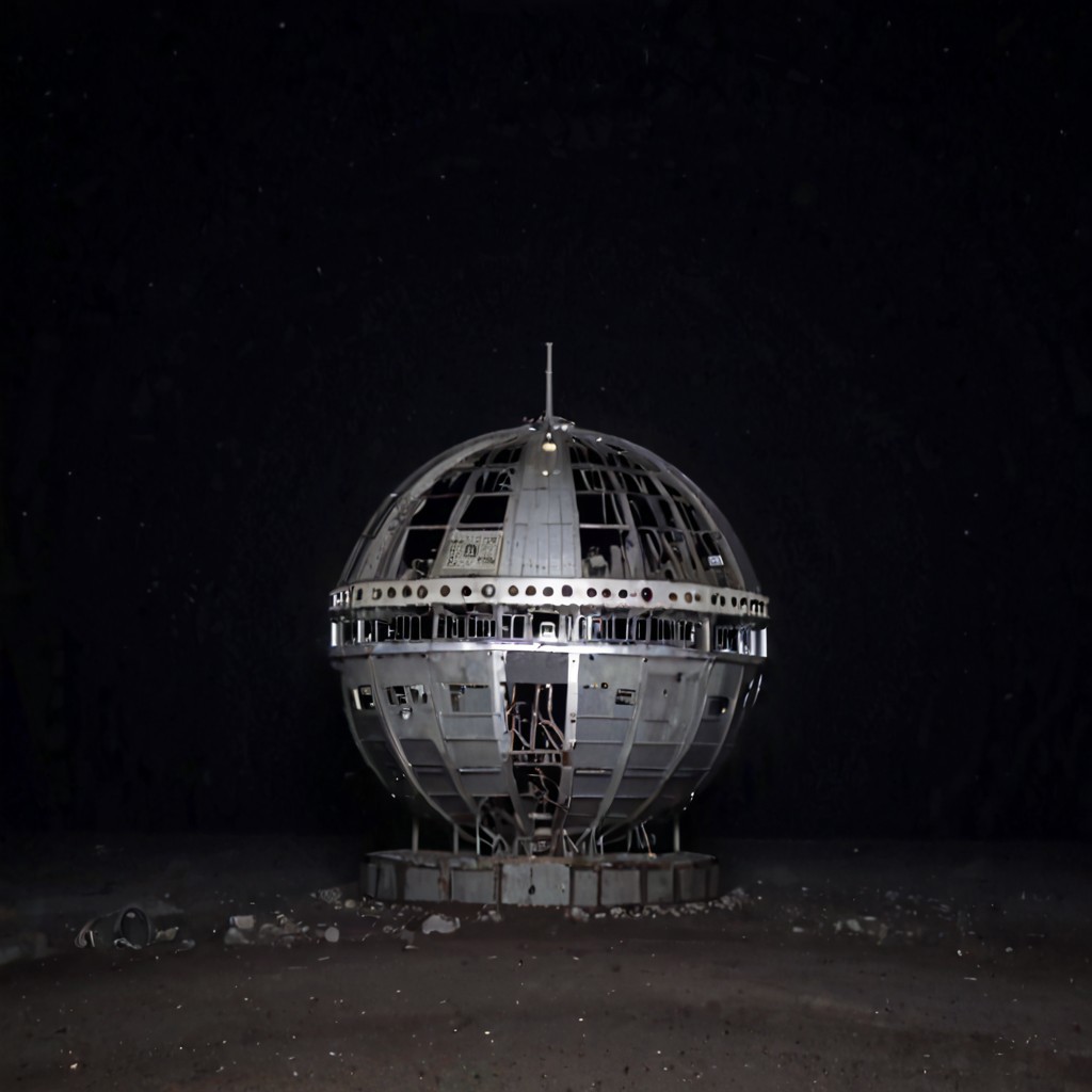 apollo capsule found in an abandoned museum, nighttime, dslr photo with flash on, smithsonian, flash on, dark background, screenshot from an urban exploration video, smithsonian air and space museum (((Abandonned, spaceflight)))