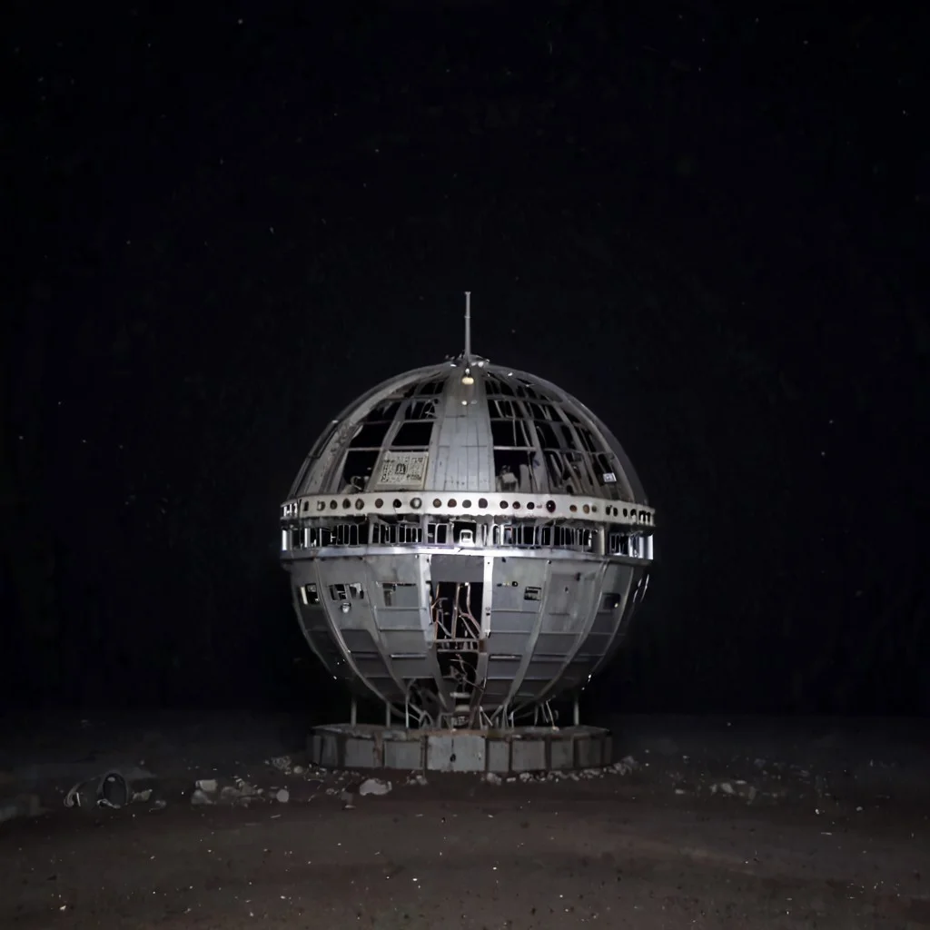 apollo capsule found in an abandoned museum, nighttime, dslr photo with flash on, smithsonian, flash on, dark background, screenshot from an urban exploration video, smithsonian air and space museum (((Abandonned, spaceflight)))