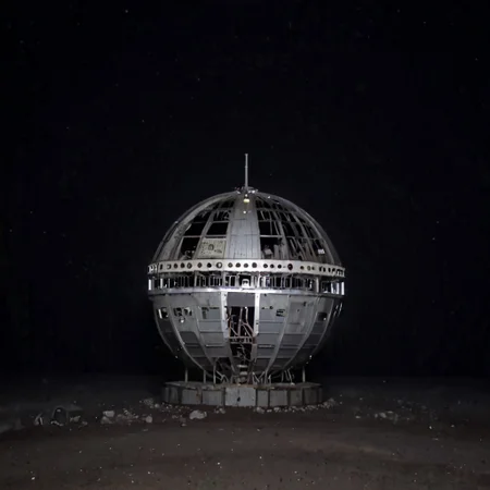 apollo capsule found in an abandoned museum, nighttime, dslr photo with flash on, smithsonian, flash on, dark background, screenshot from an urban exploration video, smithsonian air and space museum (((Abandonned, spaceflight)))