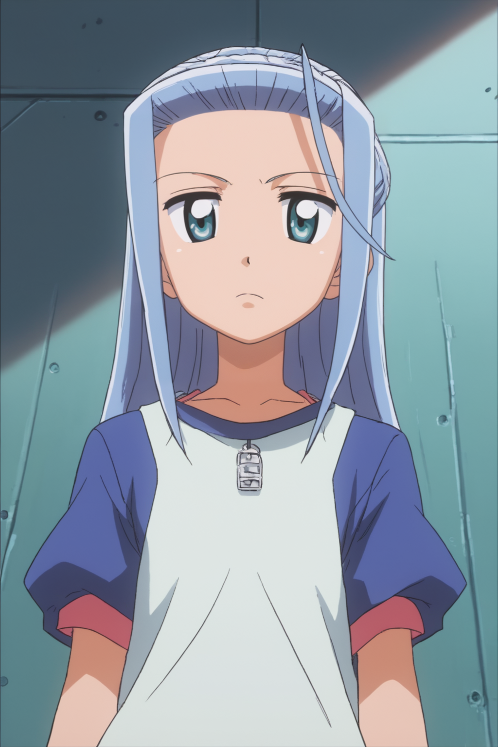 rating_safe, score_10, score_8_up, score_7_up, score_6_up, uncensored, anime screencap, flat shadows BREAK miki hanabishi, upper body, perfect composition, perspective, detailer background