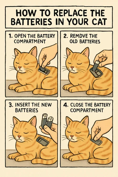Tutorial for how to replace the batteries in your cat 