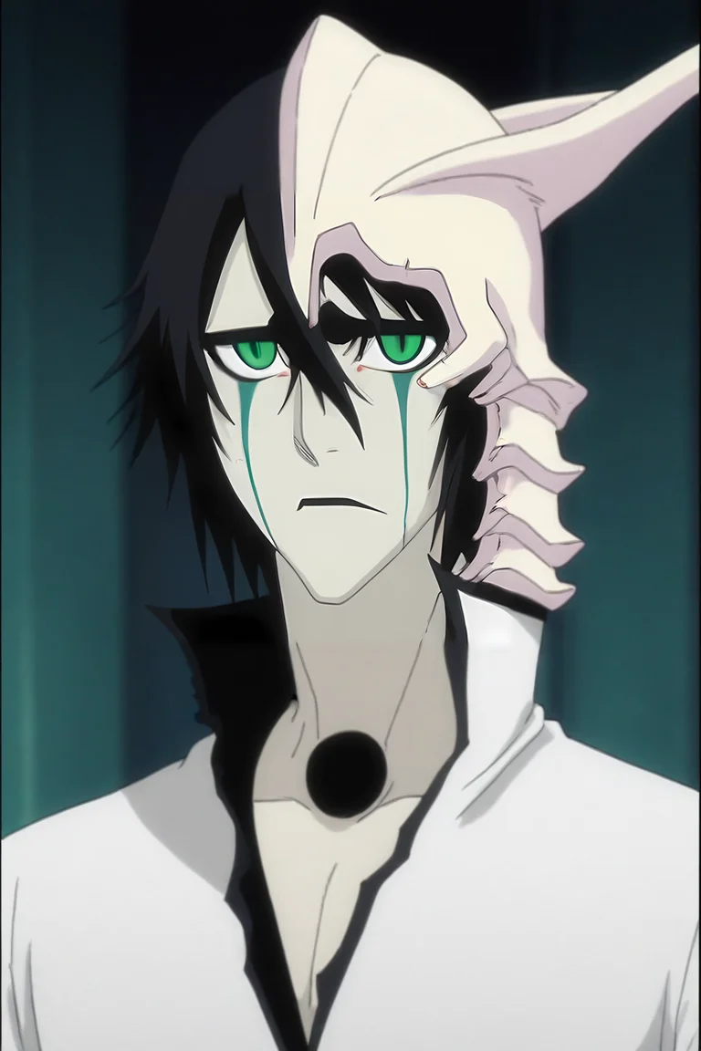 score_9, score_8_up, score_7_up, source_anime, anime screencap, , official style, looking at viewer, upper body, depth of field, 1boy, solo, male focus, <lora:ulquiorra_cifer_pony:0.96>, ulquiorra_cifer, , zombie costume, Middle Earth: A vast and ancient world, home to Elves, Dwarves, Hobbits, and Wizards, , <lora:sdxl_lightning_8step_lora:1>