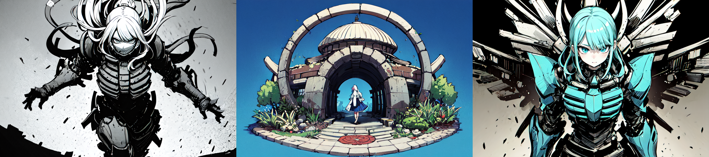 highly insanely detailed, masterpiece, top quality, best quality, highres, 4k, 8k, RAW photo, (very aesthetic, beautiful and aesthetic), 
__lazy-wildcards/cosplay-char/blame/abara-kudou_denji/prompts__, 
<lora:ABARA_KudouDenji_v1:0.7>, 
(1girl:1.3), 
solo focus, 
__lazy-wildcards/dataset/background__,âââ