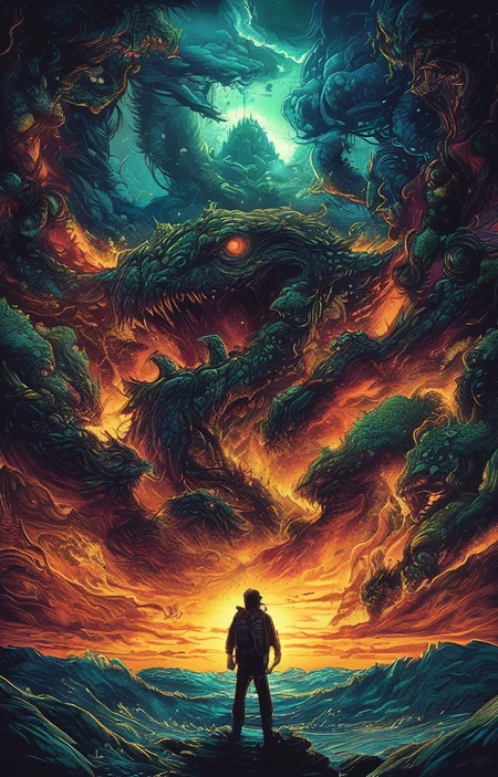 masterpiece,best quality,<lora:tbh160-sdxl:0.9>,illustration,style of Dan Mumford,