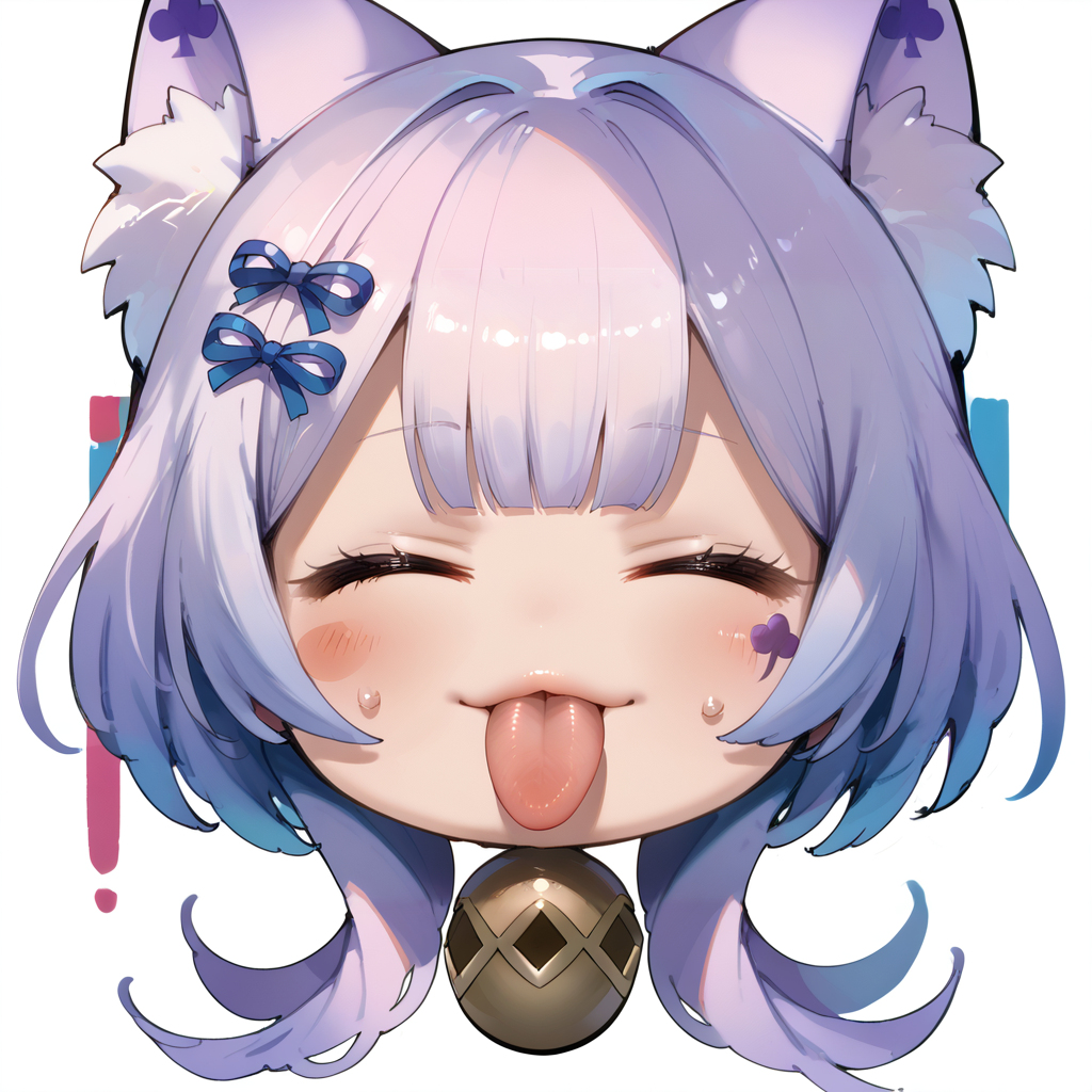 (score_9:0.9),score_8_up,score_7_up,rating_safe,anime_style,(zPDXL),(zPDXL3),((solo)),<lora:MALICE Pawn Cheshire Cat ponyXL v1.31:0.85>,chibi,1girl,facing viewer,portrait,neck bell,mâlice pawn cheshire cat,blush stickers,parody,facial mark,character head stickers,glitch,(disembodied head:1.4),meme,closed eyes,tongue out,:p,^ ^,sweatdrop,