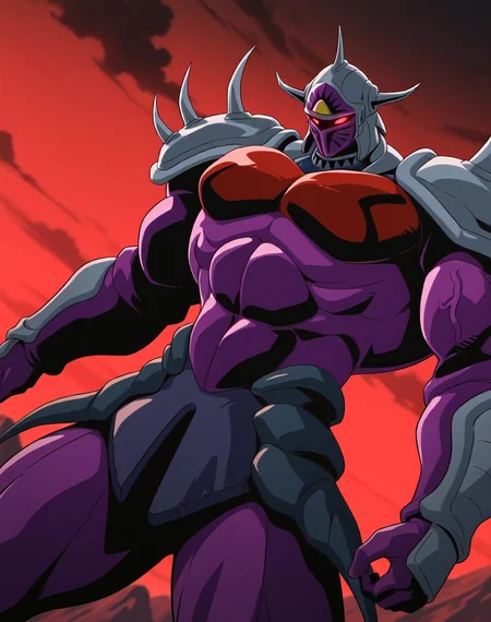 <lora:Lanacuras_(Shinzo)_(Illustrious)_(AD):1> Lanacuras, muscular, Shinzo,
exterior, vivid anime dark sky with black clouds, mountains, nature, end of the world background, red and green clouds in the sky, fighting,
dynamic action, dutch angle, cowboy shot, detailed face, detailed eyes, glowing red eyes,
hyper muscular, end boss, large wide rounded protruding pecs, bulging muscles, large rounded muscular shoulders, large biceps, large thighs, abs, red pecs, perfect hands, peak physical conditioning, pinnacle of manly perfection, perfect physique, veiny muscles, commanding oppressive presence,
BREAK: very awe, aesthetically pleasing, masterpiece, best quality, amazing quality, very aesthetic, perfect depth of field shot,
BREAK: lazympos, lazypos (2),