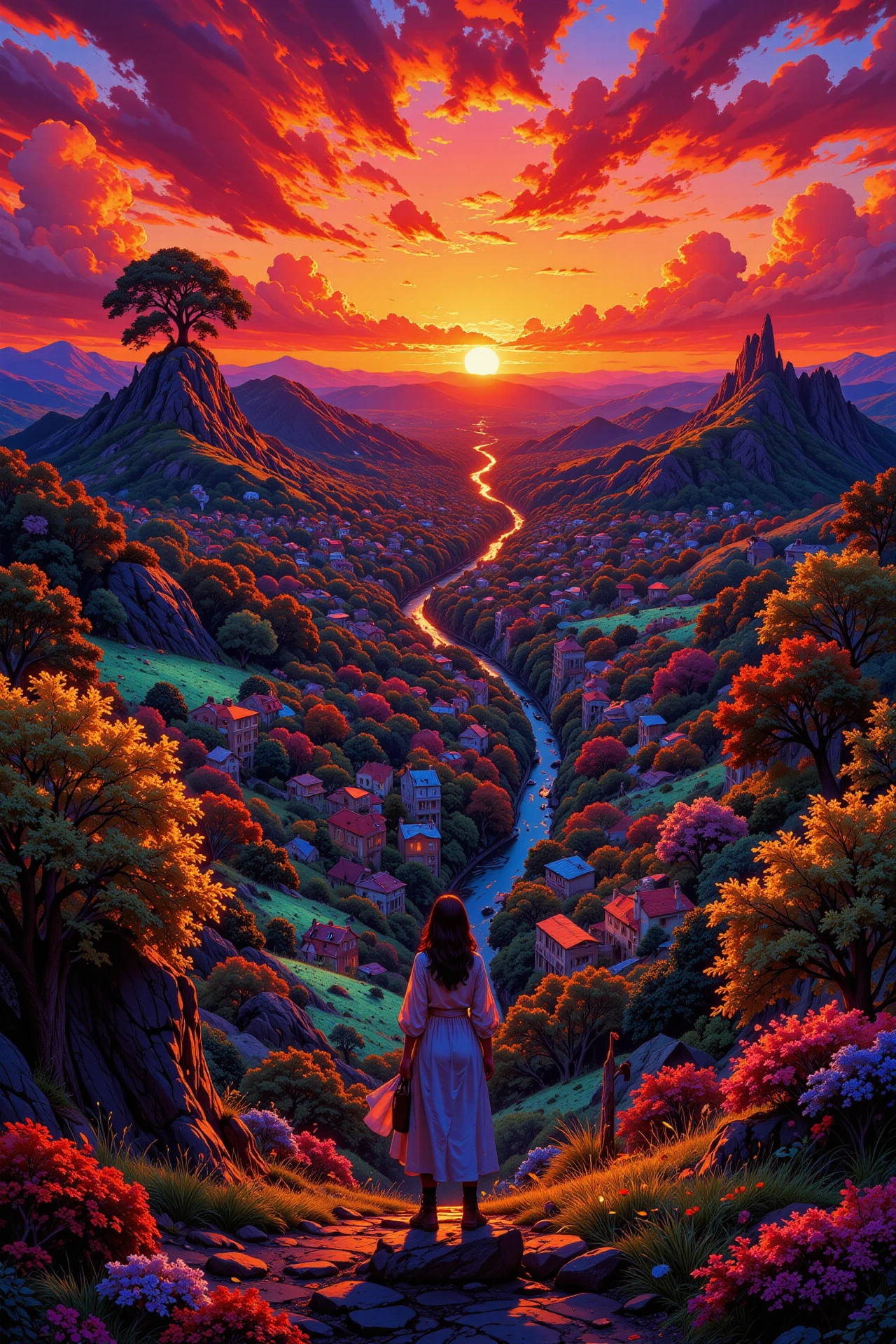 damned town beautiful  landscape, sunset, woman, very intricate, very detailed, sharp, bright, colorful, <lora:Hand v2:0.5> <lora:Anti-Blur:1><lora:Insane Detail Slider:0.25>  <lora:flux.1_lora_flyway_Epic-detail_v2:0.3> <lora:fluxenhancer:0.25>  <lora:Anime art - Variant 1:1>