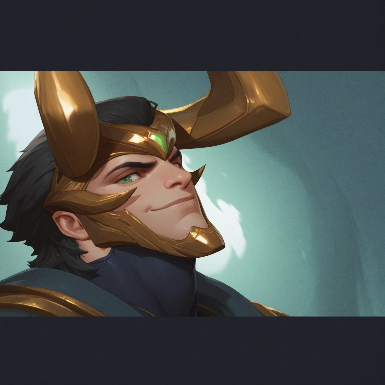 <lora:LOKI:1> loki, solo, 1boy, male focus, horns, fake horns, helmet, smile, black hair, looking at viewer, green eyes, dynamic perspective, cinematic angle, detailed background, character close to camera, motion blur, film grain, abstract, natural lighting, fantasy, cinematic, dynamic view, tilted angle, very awa, masterpiece, best quality, absurdres, newest, perfect quality, detailed background, intricate details,  (artist:fl \(l-fl\):0.7), (artist:tooboshoo:0.7), (artist:dizdoodz:0.8)