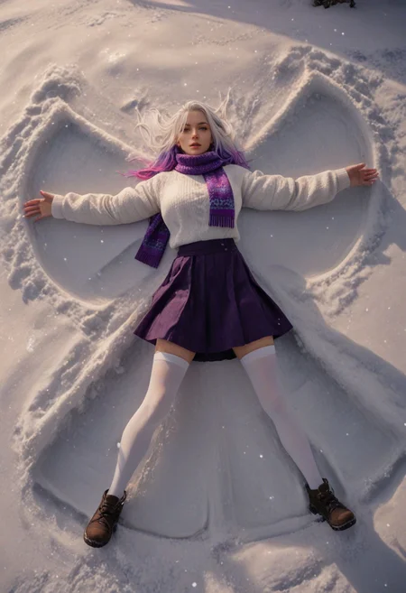 safe_pos, score_9, score_8_up, score_7_up, score_6_up,
1girl, 25 years old, perfect face, (adult), sexy,
purple eyes,
multicolored hair, colored inner hair, white hair, purple glowing hair, purple glowing scarf,