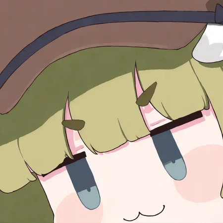 1girl,yakumo \(blue archive\), portrait, up close, :3,smug,v-shaped eyebrows, best quality, very aesthetic, cabbie hat, out of frame, <lora:yakumo_v2-000007:1>
