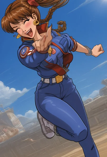 happy girl, ((random_combat_action_pose)), (4K4BUR5TYL3)