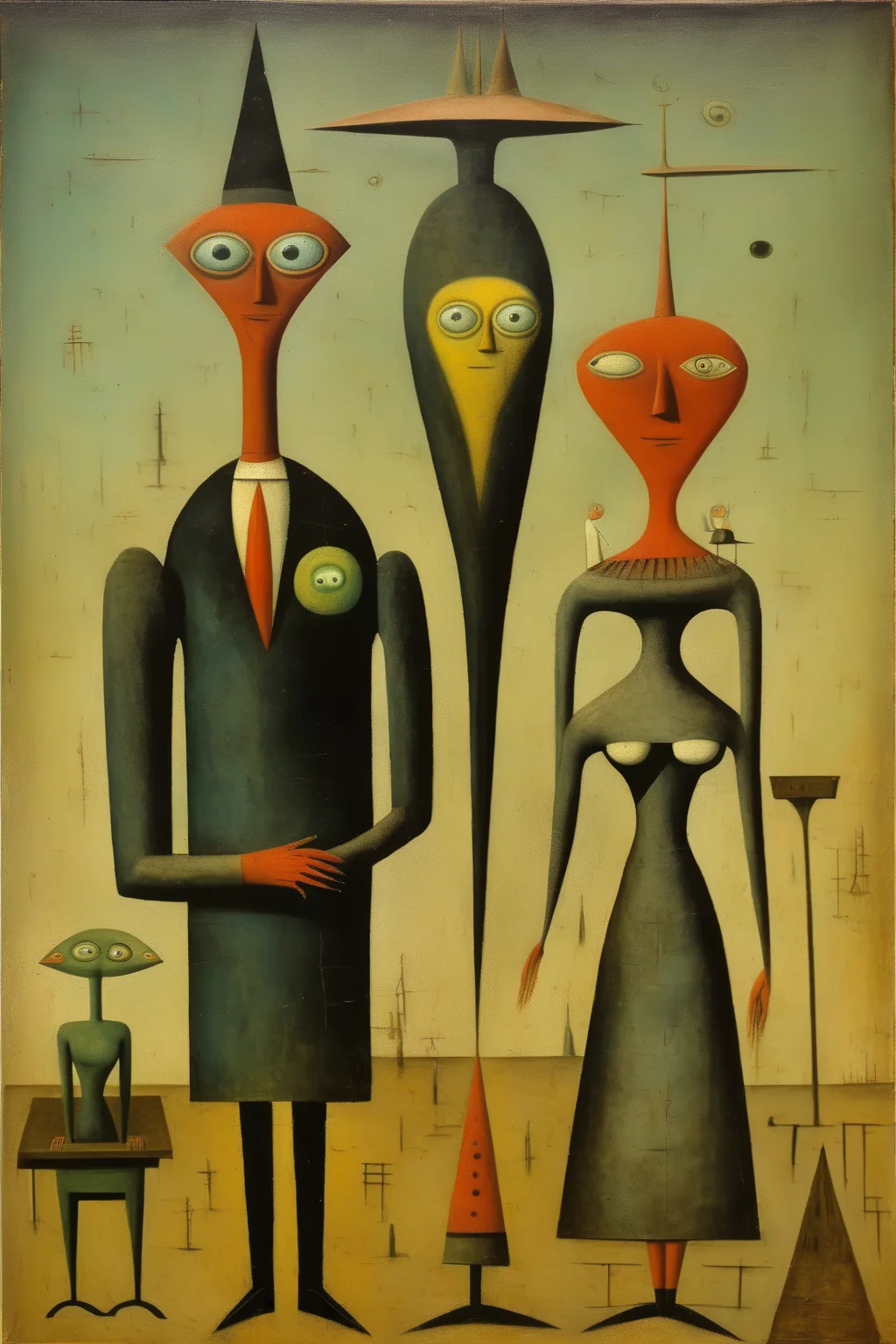 <lora:Victor Brauner Style:1>Victor Brauner Style - Victor brauner painting woman and man
