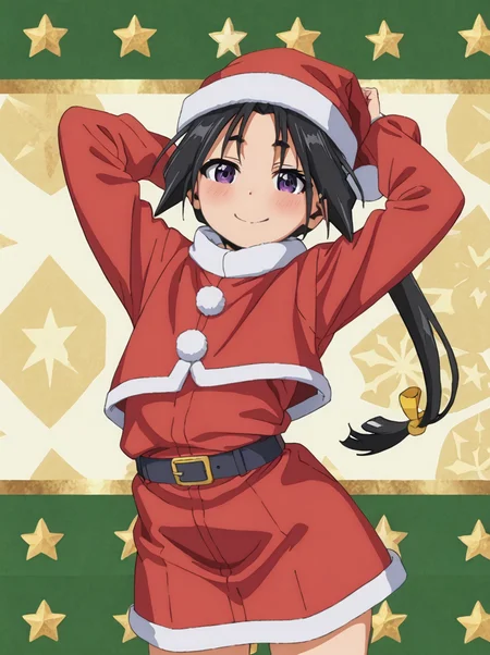 detailed background, shiny skin, posing,
<lora:tokiyuki.pony:1>,
tokiyuki,
santa costume,