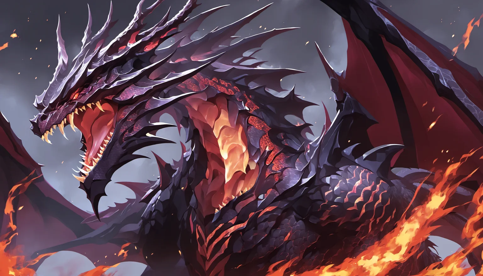 <lora:[XL]Demon_Legion:1>Hellfire dragon
