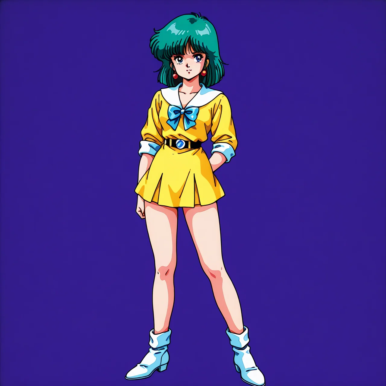 <lora:moto-girl-IL_v1:0.4>moto-girl, 1girl, 1980s(style), bangs, solo, retro artstyle, BREAK
full body, standing,
beatuiful face, best quality,
no background,