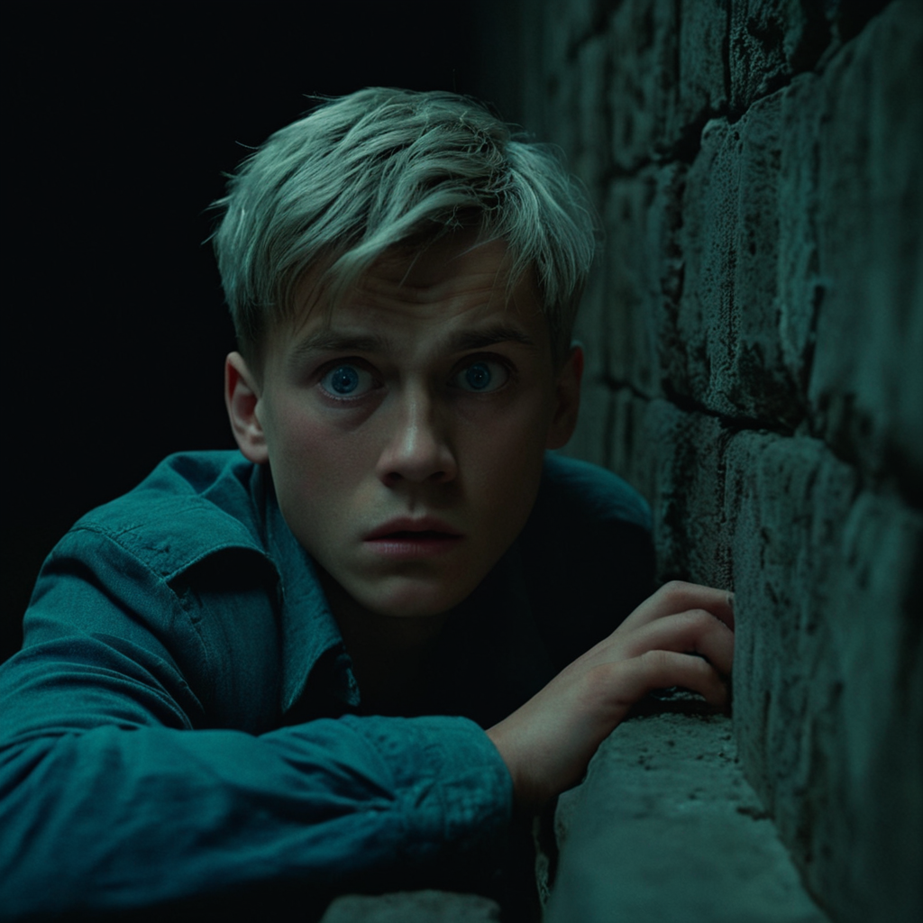 cinematic film still of  <lora:Come and See style v2:1>
Florian Gaishun In 1943, in a small Belarusian village a young sad wrinkly scared man looking over a ledge in a dark room with big surprised eyes,solo,short hair,blue eyes,1boy,closed mouth,white hair,male focus,blurry,lips,fingernails,blurry background,realistic,old , action, horror, war, movie themed, sharp, detailed, epic cinematic photography, artistic, creative, dramatic light, cinematic color style, Kodak film style, 8k resolution, Come and See style, shallow depth of field, vignette, highly detailed, high budget, bokeh, cinemascope, moody, epic, gorgeous, film grain, grainy