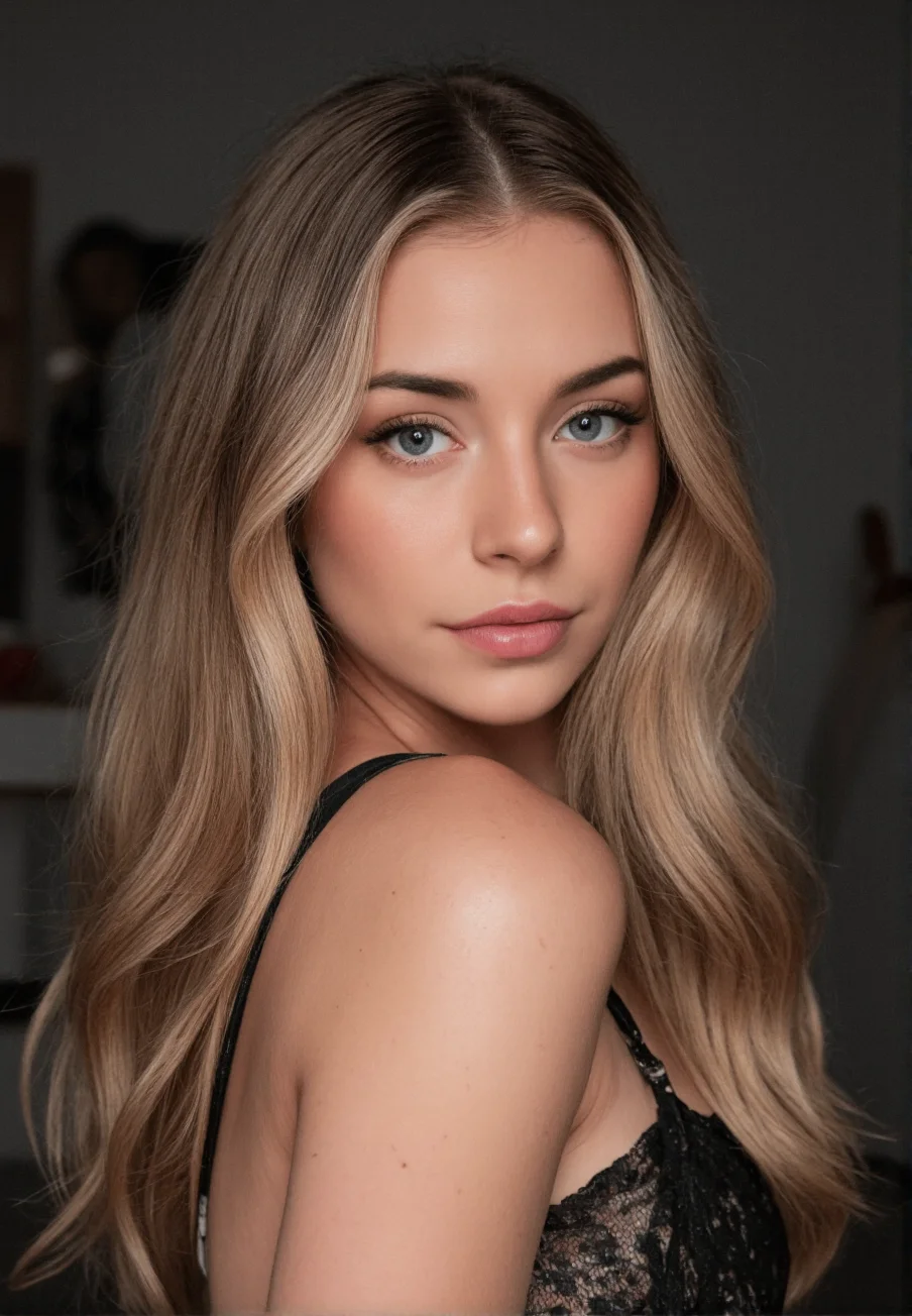 DahliaMixer, An extremely high detailed and high resolution professional photograph of a stunningly beautiful woman in a photo studio, professional photoshoot, portrait photo zoomed in on face