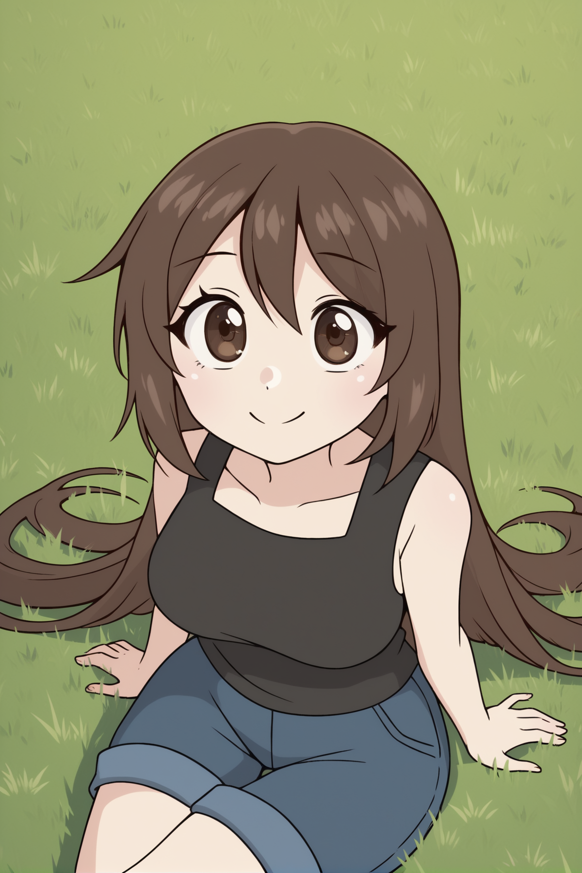 <lora:Emirichu:1> emirichu, long hair, brown hair, brown eyes
park, trees, grass, sitting sitting on grass, tall grass, from above, looking up, smile, score_9, score_8_up, score_7_up,1girl,solo female, epic photograpy, extremely detailed, high quality, absurd res, high res, BREAK