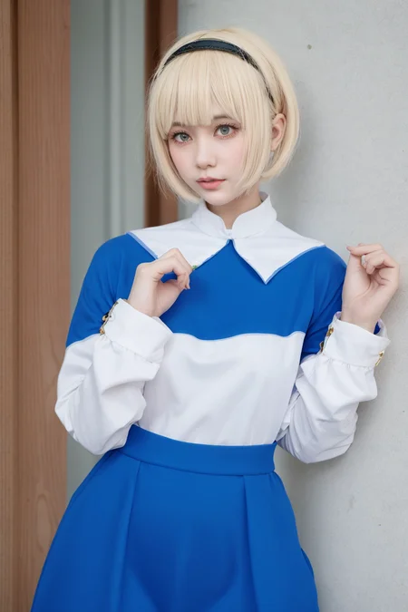 1girl, hairband, solo, looking_at_viewer, bangs, short_hair <lora:chengzimao-000008:0.46>
